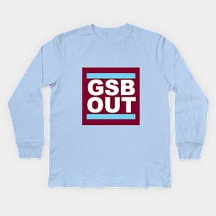 GSB OUT (Claret) Kids Long Sleeve T-Shirt